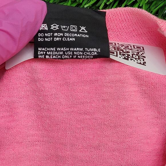 Vintage 90s Funny Sun-Bathing Shirt Womens XL 21x26 Pink USA - Picture 13 of 16